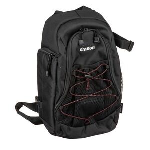 Canon Black Sling Camera Bag Lightweight Adjustable Strap Padded Compartments‎